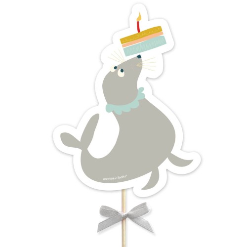topper-dekoracja-ozdoba-na-tort-do-tortu-roczek-animals-foka-Wiewiorka-i-Spolka-animals-seal-cake-topper-Squirrel-and-Company