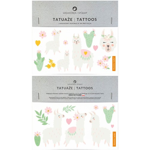 tatuaze-zmywalne-lama-alpaka-Wiewiorka-i-Spolka-llama-alpaca-temporary-tattoos-Squirrel-and-Company