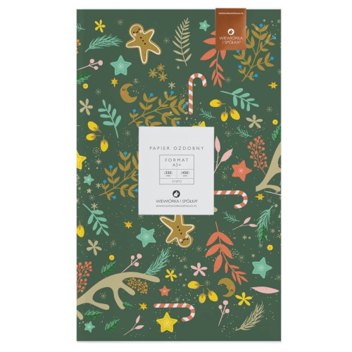 papier-ozdobny-do-pakowania-prezentów-christmas-green-zielone-Wiewiorka-i-Spolka-gift-wrapping-paper-christmas-green-Squirrel-and-Company
