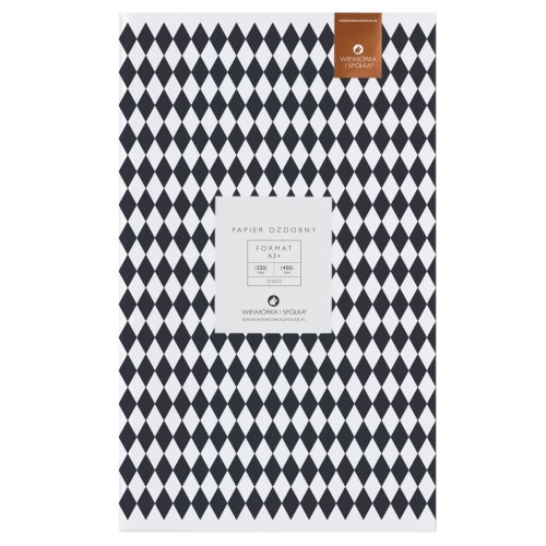 papier-ozdobny-do-pakowania-prezentów-romby-czarne-Wiewiorka-i-Spolka-gift-wrapping-paper-black-diamond-Squirrel-and-Company
