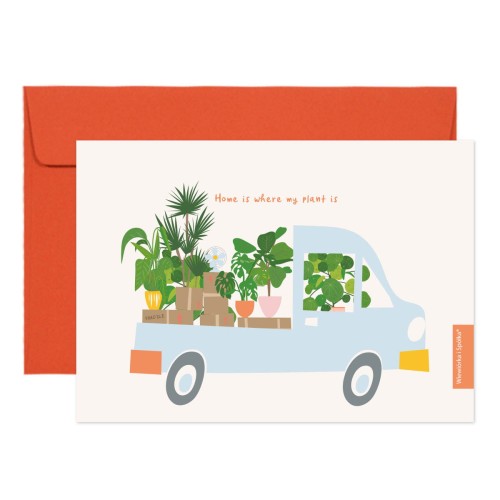 kartka-na-zyczenia-rosliny-przeprowadzka-parapetowka-Wiewiorka-i-Spolka-plants-auto-removal-wishes-card-Squirrel-and-Company