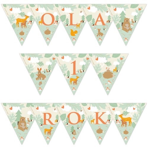 girlanda-dekoracje-ozdoby-wiszace-baner-napis-na-sznurku-urodziny-roczek-las-lesna-lesne-zwierzatka-sarna-zajac-jez-mis-Wiewiorka-i-Spolka-forest-roe-deer-hare-hedgehog-personalized-paper-garland-banner-Squirrel-Company