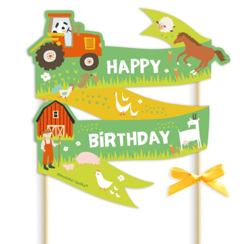 topper-dekoracja-ozdoba-na-tort-do-tortu-farma-traktor-kon-koza-swinka-owca-krowa-Wiewiorka-i-Spolka-farm-tractor-happy-birthday-cake-topper-Squirrel-Company