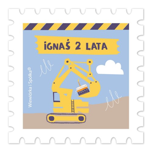 naklejka-naklejki-nalepka-nalepki-znaczki-pocztowe-urodziny-chlopca-koparka-koparki-spychacz-Wiewiorka-i-Spolka-excavator-personalized-birthday-sticker-stickers-Squirrel-Company