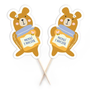 Piki Miś Błękitny personalizowane / 10 szt.