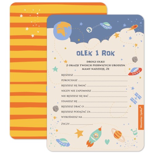 karnety-na-zyczenia-kolorowe-na-urodziny-z-rakieta-kosmosem-rakieta-kosmos-Wiewiorka-i-Spolka-cosmos-space-rocket-personalised-birthday-wishes-card-Squirrel-Company