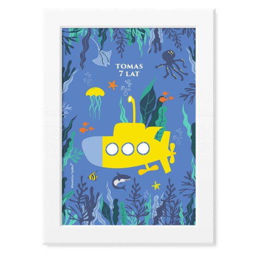 obrazek-plakat-do-pokoju-prezent-podwodny-swiat-lodz-podwodna-Wiewiorka-i-Spolka-under-the-sea-submarine-personalized-birthday-poster-Squirrel-Company