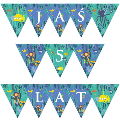 girlanda-dekoracje-ozdoby-wiszace-baner-napis-na-sznurku-urodziny-ocean-podwodny-swiat-lodz-nurek-osmiornica-Wiewiorka-i-Spolka-under-the-sea-submarine-diver-shark-personalized-paper-garland-banner-Squirrel-Company