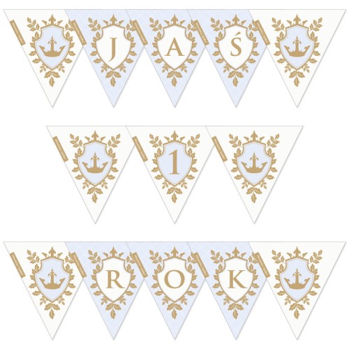 girlanda-dekoracje-ozdoby-wiszace-baner-napis-na-sznurku-blekitna-z-korona-herbem-konikami-Wiewiorka-i-Spolka-blue-herb-crest-ornament-crown-personalized-paper-garland-banner-Squirrel-and-Company
