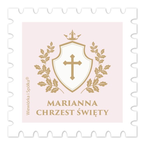naklejka-naklejki-nalepka-nalepki-znaczki-pocztowe-chrzest-chrzciny-korona-herb-rozowy-Wiewiorka-i-Spolka-pink-crest-crown-ornament-personalized-baptism-stickers-Squirrel-Company