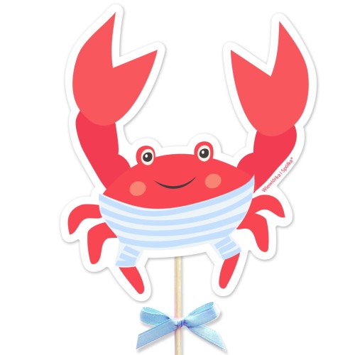 topper-dekoracja-ozdoba-na-tort-do-tortu-urodziny-roczek-chrzest-chrzciny-krab-z-krabem-krabik-Wiewiorka-i-Spolka-crab-crabs-cake-topper-Squirrel-Company
