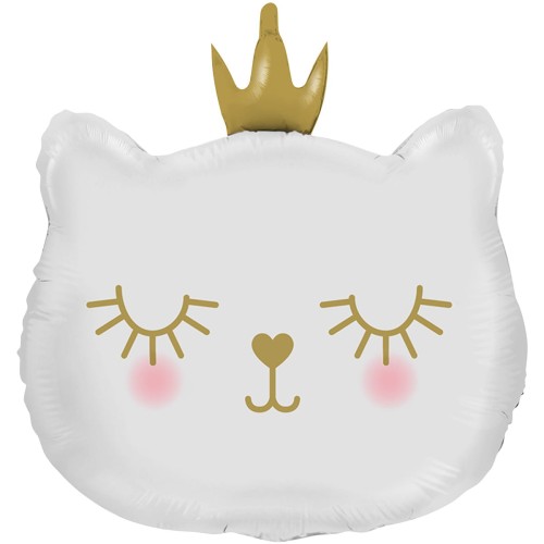balon-helowy-bialy-kotek-w-koronie-Wiewiorka-i-Spolka-white-cat-princess-foil-balloon-Squirrel-and-Company