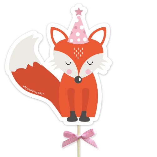 topper-dekoracja-ozdoba-na-tort-do-tortu-urodziny-roczek-lisek-lis-liska-lisa-liskiem-lisem-Wiewiorka-i-Spolka-fox-foxes-pink-cake-topper-Squirrel-Company