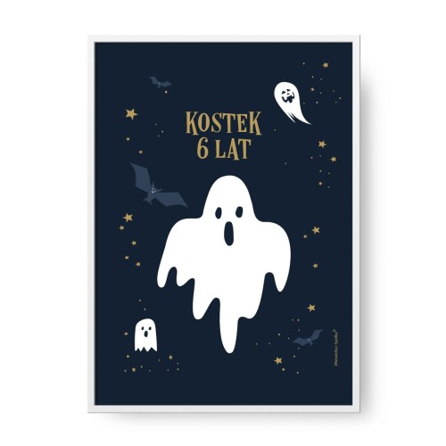 grafika-plakat-do-pokoju-prezent-na-urodziny-halloween-duch-duchy-Wiewiorka-i-Spolka-halloween-ghosts-personalized-birthday-poster-Squirrel-Company