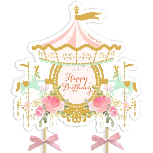 topper-dekoracja-ozdoba-na-tort-do-tortu-urodziny-dziewczynki-z-karuzela-koniki-Wiewiorka-i-Spolka-happy-birthday-belle-carousel-cake-topper-Squirrel-Company