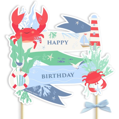 topper-dekoracja-ozdoba-na-tort-do-tortu-urodziny-roczek-krab-z-krabem-krabik-morskie-Wiewiorka-i-Spolka-marine-crab-crabs-happy-birthday-cake-topper-Squirrel-Company