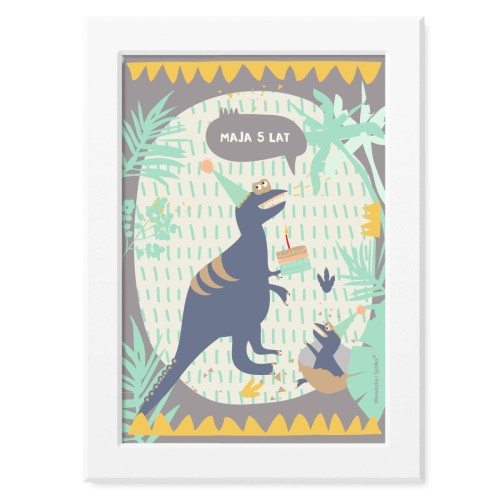 obrazek-plakat-do-pokoju-prezent-na-urodziny-dinozaur-dinozaury-dzungla-Wiewiorka-i-Spolka-dino-dinos-jungle-personalised-birthday-poster-Squirrel-Company
