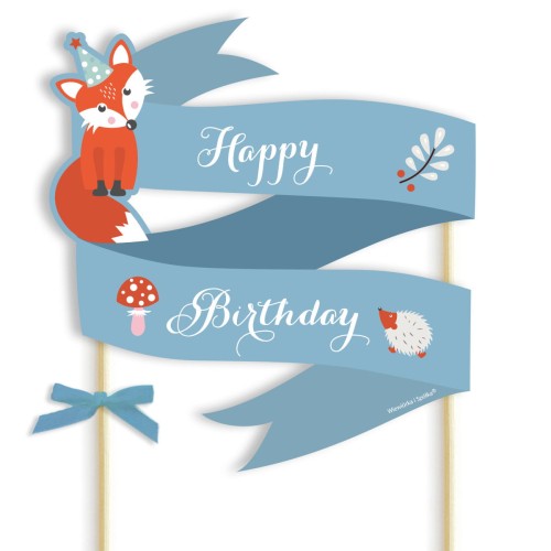 topper-dekoracja-ozdoba-na-tort-do-tortu-na-urodziny-roczek-las-lesny-zwierzatka-lesne-lisek-liski-jeze-happy-birthday-Wiewiorka-i-Spolka-fox-forest-cake-topper-Squirrel-Company