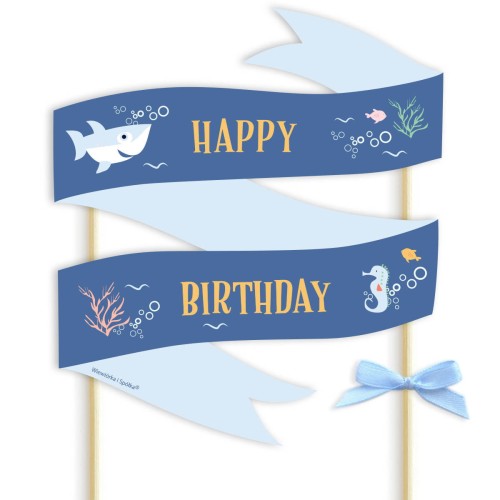 topper-dekoracja-ozdoba-na-tort-do-tortu-urodziny-roczek-rekinek-z-rekinkiem-rekinem-rekin-Wiewiorka-i-Spolka-shark-happy-birthday-cake-topper-Squirrel-Company