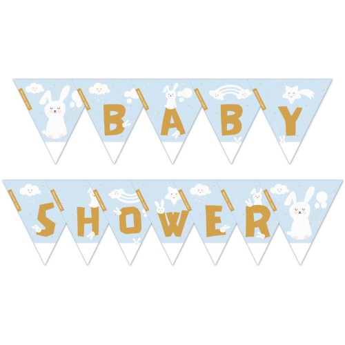 girlanda-napis-flagi-baner-baby-shower-chlopiec-kroliczek-blekitny-Wiewiorka-i-Spolka-blue-baby-shower-boy-banner-garland-Squirrel-and-Company