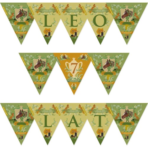 girlanda-dekoracje-ozdoby-wiszace-baner-napis-na-sznurku-zielona-z-konmi-konikami-Wiewiorka-i-Spolka-horses-personalized-paper-garland-banner-Squirrel-and-Company