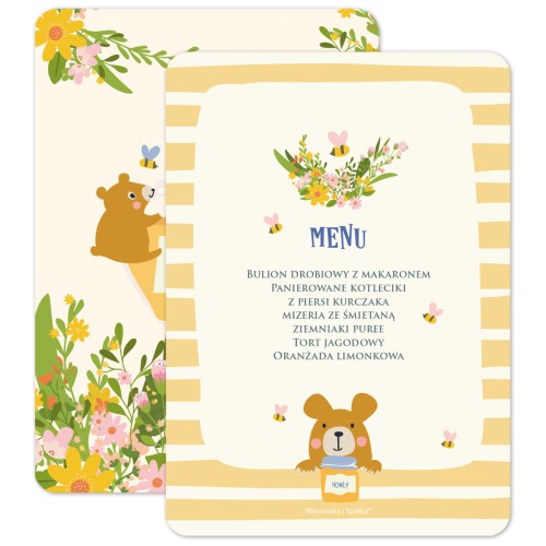 personalizowana-karta-menu-dzieciece-dla-dzieci-na-urodziny-roczek-mis-z-misiem-Wiewiorka-i-Spolka-teddy-bear-personalized-birthday-menu-cards-Squirrel-Company