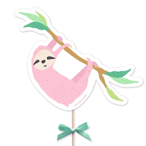 topper-dekoracja-ozdoba-na-tort-do-tortu-urodziny-leniwiec-leniwca-dzungla-Wiewiorka-i-Spolka-sloth-jungle-cake-topper-Squirrel-Company