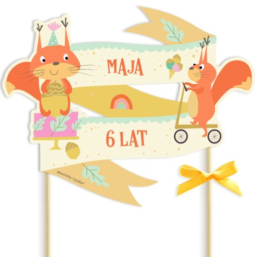 topper-dekoracja-ozdoba-na-tort-do-tortu-urodziny-roczek-hulajnoga-Wiewiorka-i-Spolka-personalized-cake-topper-Squirrel-Company