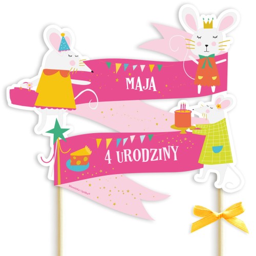 topper-dekoracja-ozdoba-na-tort-do-tortu-dla-dziewczynki-z-myszka-Wiewiorka-i-Spolka-mouse-personalized-cake-topper-Squirrel-and-Company