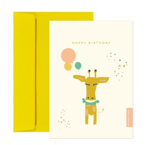 kartka-na-urodziny-animals-zyrafa-Wiewiorka-i-Spolka-giraffe-birthday-wishes-card-Squirrel-Company