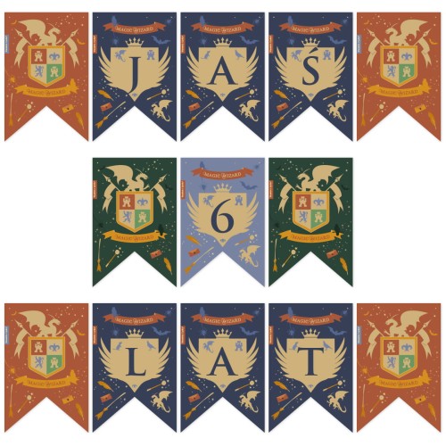 girlanda-dekoracje-ozdoby-wiszace-baner-napis-na-sznurku-urodziny-magic-wizard-Wiewiorka-i-Spolka-harry-potter-personalised-paper-garland-banner-Squirrel-Company