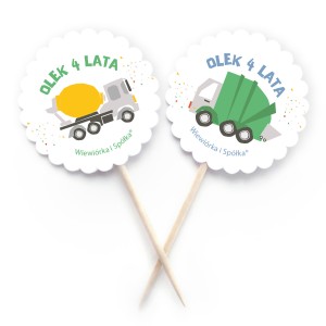 Piki Auta kółeczka personalizowane / 10 szt.