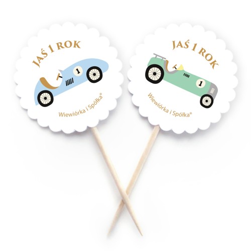 piki-pikery-wykalaczki-dekoracje-na-babeczki-roczek-chlopca-auto-retro-blekitne-biale-Wiewiorka-i-Spolka-vintage-car-personalized-kit-mini-flags-Squirrel-Company