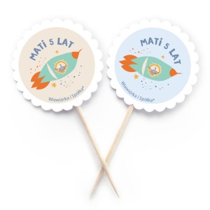 Piki Kosmos kółeczka personalizowane / 10 szt.
