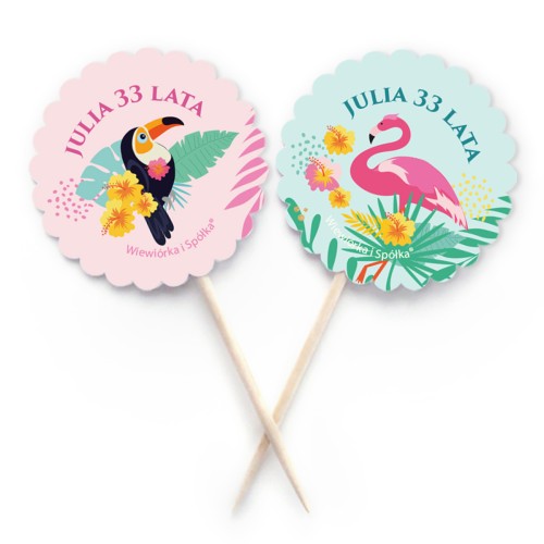 piki-pikery-wykalaczki-dekoracje-na-babeczki-wieczor-panienski-tukan-flaming-Wiewiorka-i-Spolka-tropical-party-cupcake-personalized-kit-mini-flags-Squirrel-Company