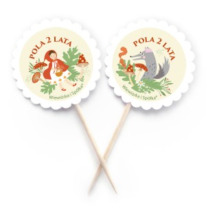 Piki Czerwony Kapturek kółeczka personalizowane / 10 szt.