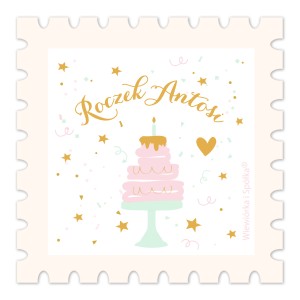 Naklejki Confetti Party znaczki personalizowane / 5 szt.
