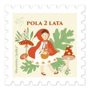 Naklejki Czerwony Kapturek znaczki personalizowane / 5 szt.