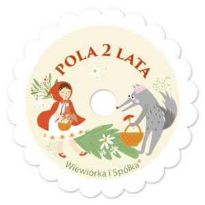 Dekoracje na słomki Czerwony Kapturek kółeczka personalizowane / 12 szt.