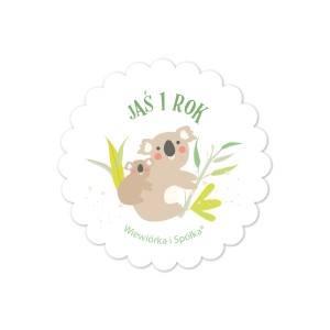 Naklejki Koala Bobo kółeczka personalizowane / 5 szt.