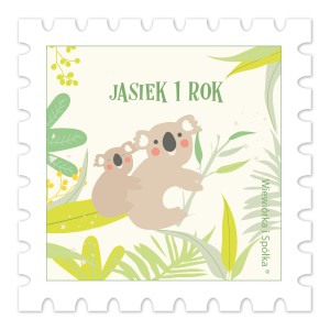 Naklejki Koala znaczki personalizowane / 5 szt.
