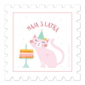 Naklejki Kotek znaczki personalizowane / 5 szt.