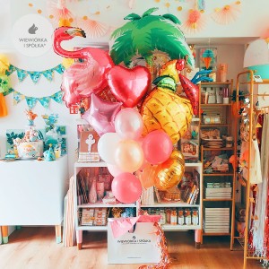 Bukiet balonów LUX Tropical Party, napełniony helem