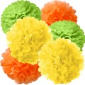 pompony-bibulowe-z-bibuly-dekoracje-wiszace-żółte-zielone-pomarańczowe-zestaw-komplet-Wiewiorka-i-Spolka-yellow-orange-green-tissue-pompom-pom-poms-Squirrel-Company