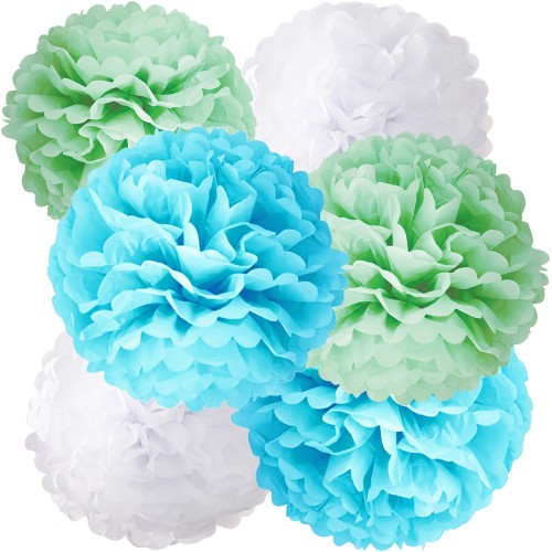 pompony-bibulowe-z-bibuly-dekoracje-wiszace-blekitne-białe-miętowe-zestaw-komplet-Wiewiorka-i-Spolka-blue-white-minty-tissue-pompom-pom-poms-Squirrel-Company