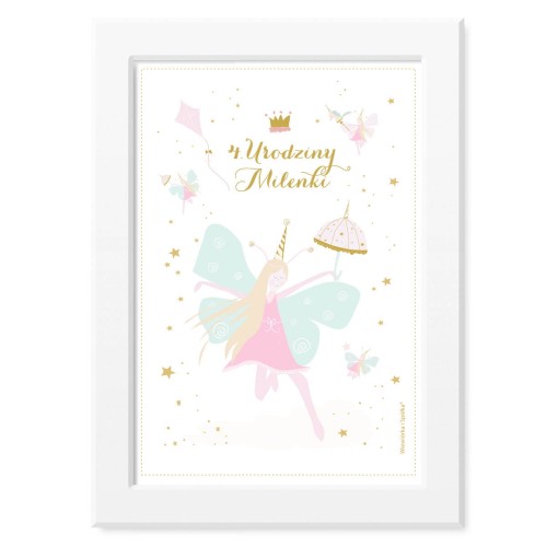 obrazek-plakat-do-pokoju-prezent-na-urodziny-chrzest-chrzciny-roczek-bialy-magiczna-wrozka-z-wrozka-Wiewiorka-i-Spolka-magic-fairy-personalised-baptism-birthday-poster-Squirrel-Company