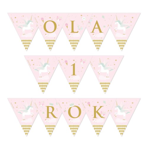 girlanda-dekoracje-ozdoby-wiszace-baner-napis-na-sznurku-urodziny-roczek-chrzest-chrzciny-proporczyki-rozowe-z-jednorozcem-Wiewiorka-i-Spolka-pink-unicorn-fairy-personalised-paper-garland-banner-Squirrel-Company