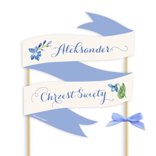 topper-dekoracja-ozdoba-na-tort-do-tortu-chrzest-roczek-pierwsza-komunia-fiolki-kwiatki-Wiewiorka-i-Spolka-violets-flowers-personalised-baptism-first-holy-communion-cake-topper-Squirrel-Company