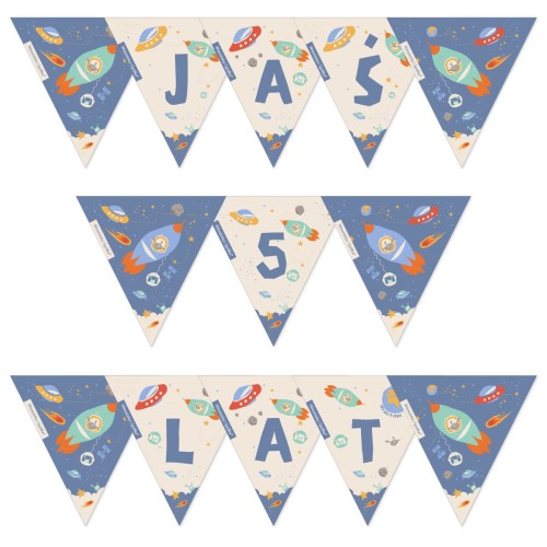 girlanda-dekoracje-ozdoby-wiszace-baner-napis-na-sznurku-urodziny-roczek-kosmos-z-rakieta-Wiewiorka-i-Spolka-cosmos-space-rocket-personalised-paper-garland-banner-Squirrel-Company