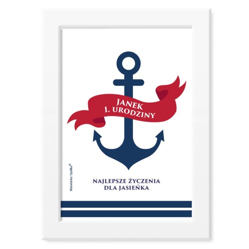 obrazek-plakat-do-pokoju-prezent-na-urodziny-chrzest-chrzciny-roczek-marynistyczny-zeglarski-morski-kotwica-Wiewiorka-i-Spolka-marine-sailor-anchor-personalized-baptism-birthday-poster-Squirrel-Company